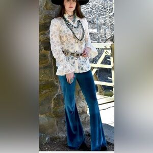 Tasha Polizzi Velvet Bell Bottoms L